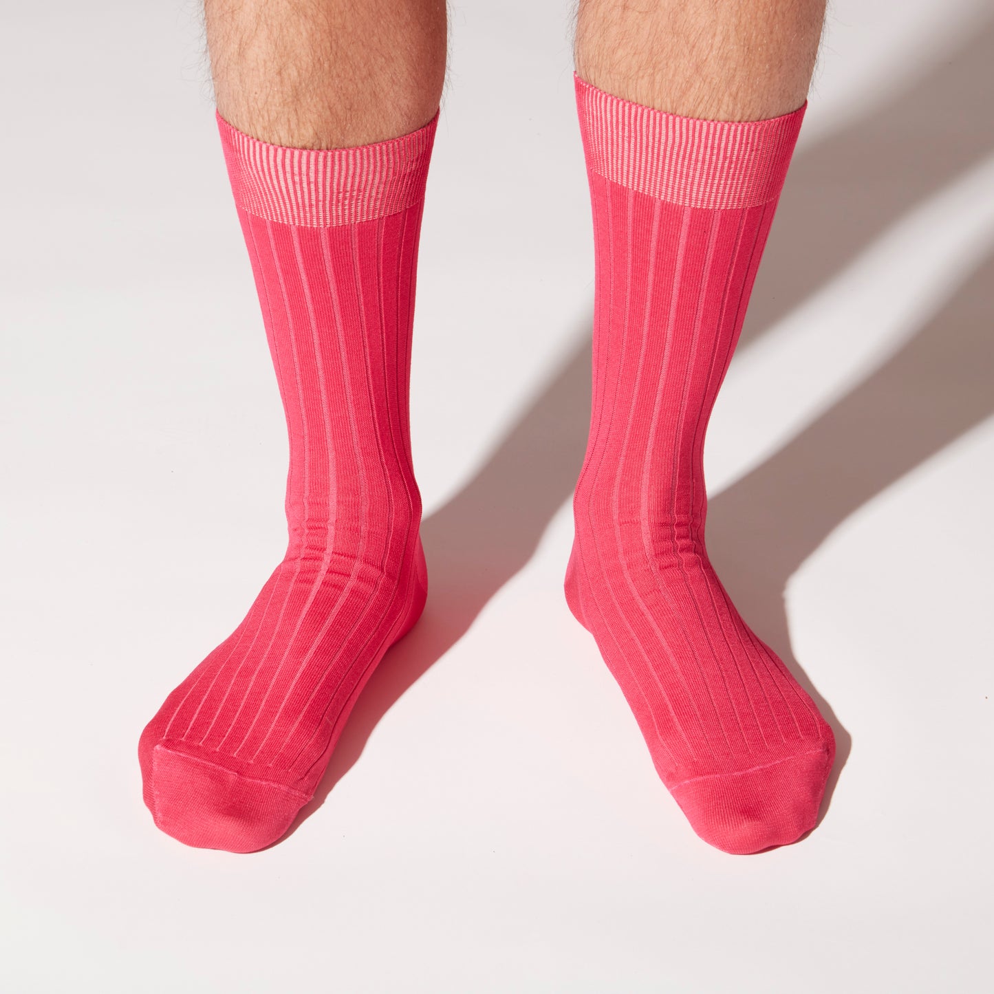 pink. ribbed