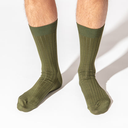 verde cachi. ribbed