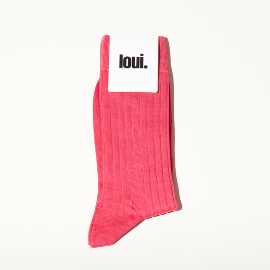 pink. ribbed